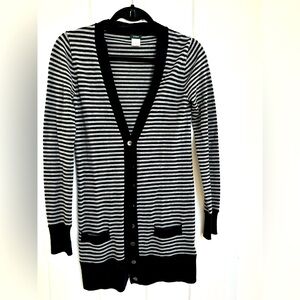 J.Crew Striped Women’s Long Cardigan Size XS